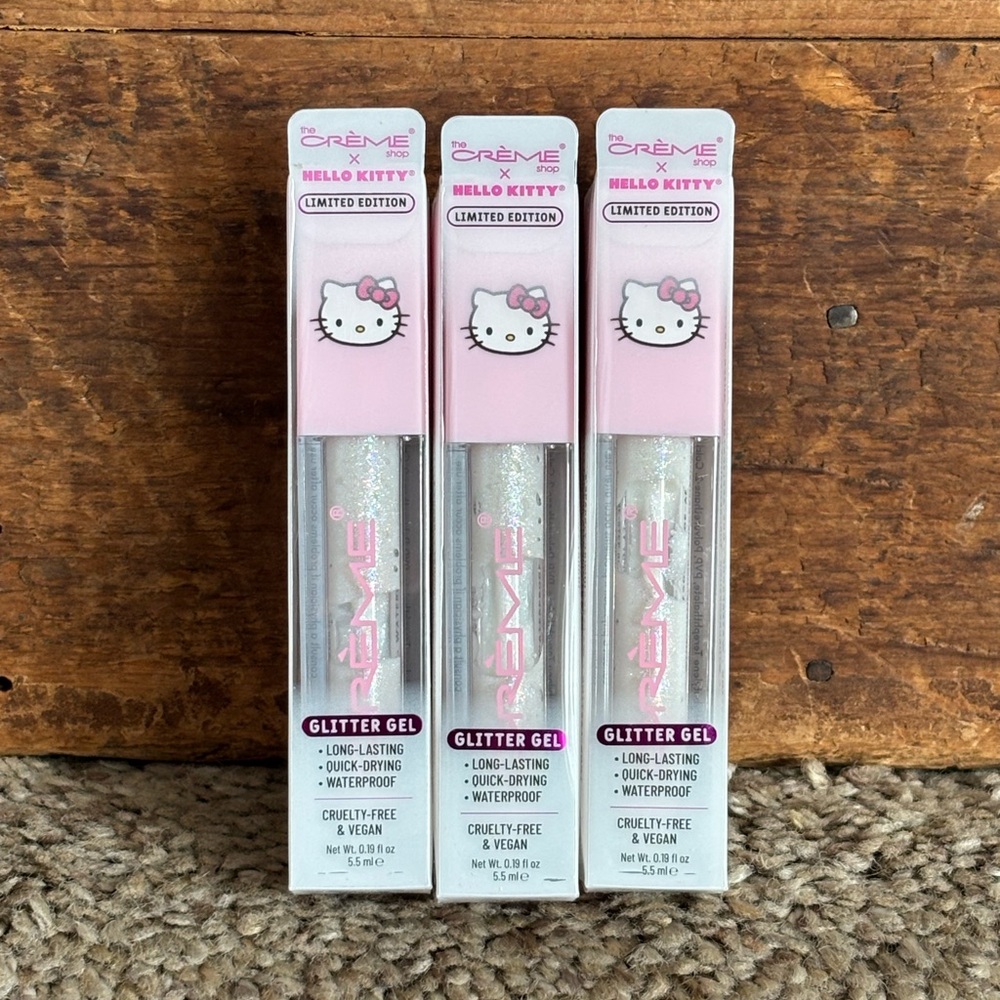 Hello Kitty Pink Glitter Gel Trio